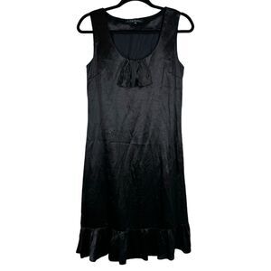 J.P. & Mattie Vintage Sleeveless Dress Black Crinkle Fabric Size Medium